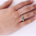 RING WITH DIAMONDS AND EMERALD