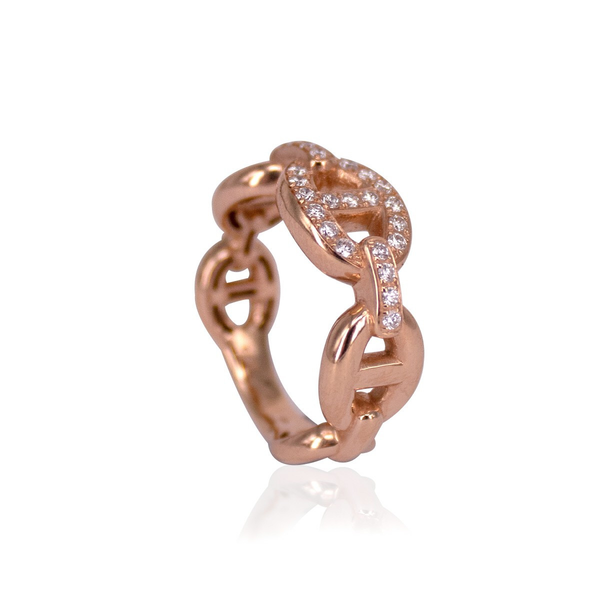 CHAIN RING WITH DIAMONDS
