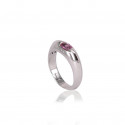 RING WITH ROSE SAPPHIRE AND DIAMONDS