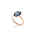 RING WITH BLUE TOPAZ BRIGHT AND SAPPHIRE